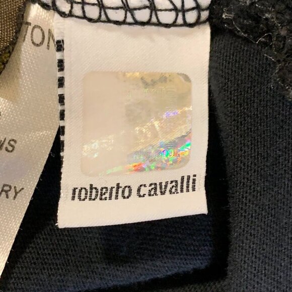 Roberto Cavalli Men's Snake Print Graphic Authentic Hologram T Shirt Size L - Picture 9 of 12